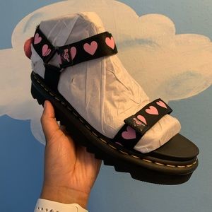 Lazy oaf x doc martens vegan heart sandals
